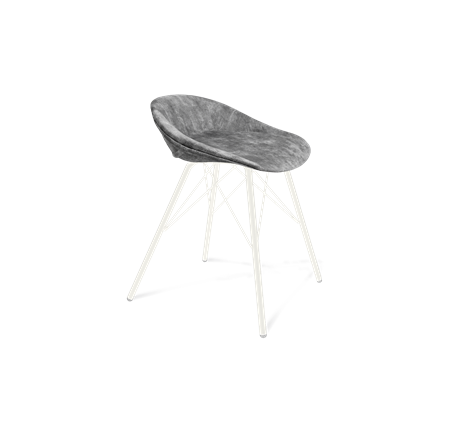 Обеденный стул SHT-ST19-SF1 / SHT-S37 (дымный/белый муар) в Перми - изображение