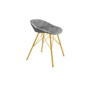 Обеденный стул SHT-ST19-SF1 / SHT-S37 (дымный/золото) в Перми - предосмотр