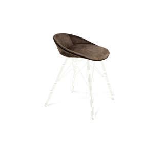 Обеденный стул SHT-ST19-SF1 / SHT-S37 (кофейный трюфель/белый муар) в Перми - предосмотр