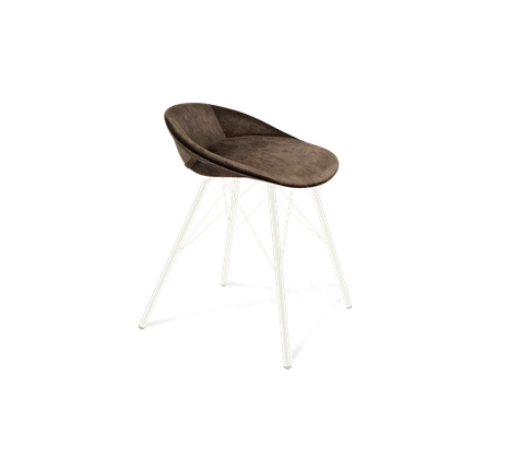 Обеденный стул SHT-ST19-SF1 / SHT-S37 (кофейный трюфель/белый муар) в Перми - изображение