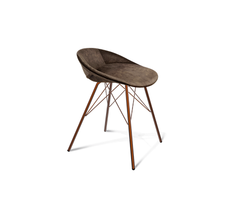 Обеденный стул SHT-ST19-SF1 / SHT-S37 (кофейный трюфель/медный металлик) в Перми - изображение