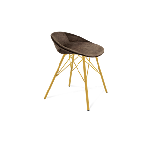 Обеденный стул SHT-ST19-SF1 / SHT-S37 (кофейный трюфель/золото) в Кунгуре