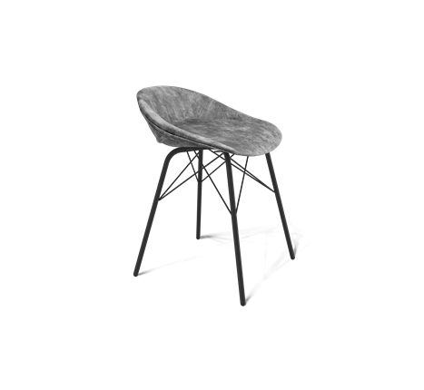 Обеденный стул SHT-ST19-SF1 / SHT-S64 (дымный/черный муар) в Перми - изображение