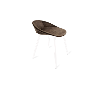 Обеденный стул SHT-ST19-SF1 / SHT-S95-1 (кофейный трюфель/белый муар) в Перми - предосмотр