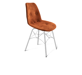Обеденный стул SHT-ST29-C2 / SHT-S107 (песчаная буря/хром лак) в Перми