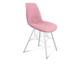 Обеденный стул SHT-ST29-С22 / SHT-S100 (розовый зефир/хром лак) в Перми - предосмотр