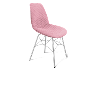 Обеденный стул SHT-ST29-С22 / SHT-S107 (розовый зефир/хром лак) в Перми - предосмотр
