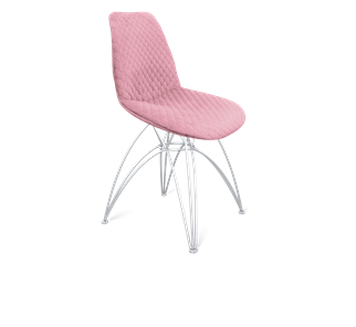 Обеденный стул SHT-ST29-С22 / SHT-S112 (розовый зефир/хром лак) в Перми