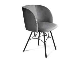 Обеденный стул SHT-ST33 / SHT-S100 (угольно-серый/черный муар) в Перми