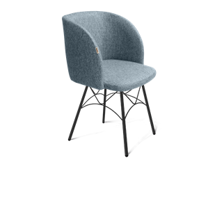 Обеденный стул SHT-ST33 / SHT-S107 (синий лед/черный муар) в Перми