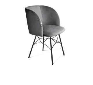 Обеденный стул SHT-ST33 / SHT-S107 (угольно-серый/черный муар) в Перми