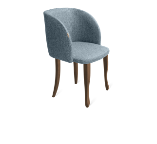 Обеденный стул SHT-ST33 / SHT-S122 (синий лед/темный орех/черный муар) в Перми
