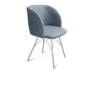 Обеденный стул SHT-ST33 / SHT-S37 (синий лед/хром лак) в Перми