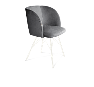 Обеденный стул SHT-ST33 / SHT-S37 (угольно-серый/белый муар) в Перми