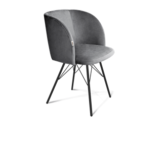 Обеденный стул SHT-ST33 / SHT-S37 (угольно-серый/черный муар) в Перми