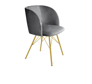 Обеденный стул SHT-ST33 / SHT-S37 (угольно-серый/золото) в Перми