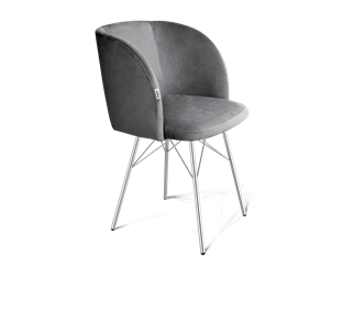 Обеденный стул SHT-ST33 / SHT-S64 (угольно-серый/хром лак) в Перми