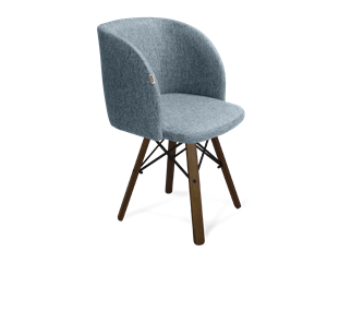 Обеденный стул SHT-ST33 / SHT-S70 (синий лед/темный орех/черный муар) в Перми