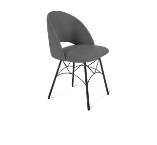 Обеденный стул SHT-ST34 / SHT-S107 (платиново-серый/черный муар) в Перми