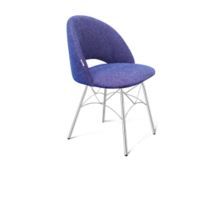 Обеденный стул SHT-ST34 / SHT-S107 (синий мираж/хром лак) в Перми