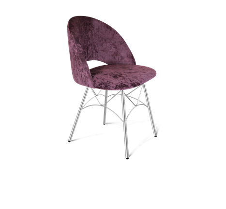 Обеденный стул SHT-ST34 / SHT-S107 (вишневый джем/хром лак) в Перми - изображение