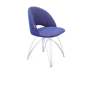 Обеденный стул SHT-ST34 / SHT-S112 (синий мираж/хром лак) в Перми