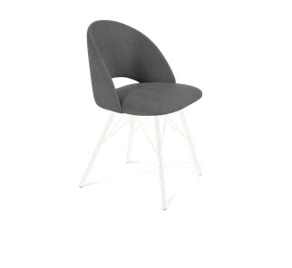 Обеденный стул SHT-ST34 / SHT-S37 (платиново-серый/белый муар) в Чайковском