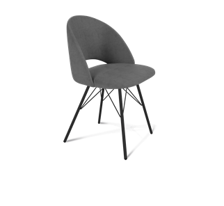 Обеденный стул SHT-ST34 / SHT-S37 (платиново-серый/черный муар) в Чайковском