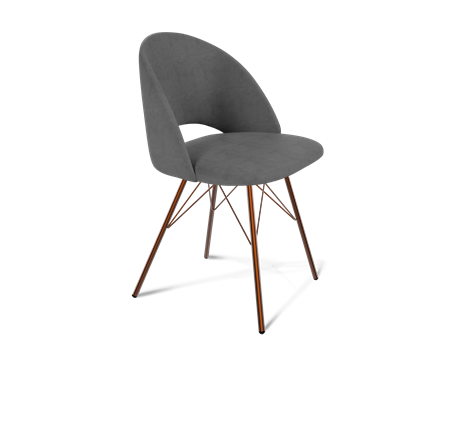Обеденный стул SHT-ST34 / SHT-S37 (платиново-серый/медный металлик) в Перми - изображение