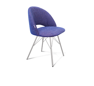 Обеденный стул SHT-ST34 / SHT-S37 (синий мираж/хром лак) в Перми