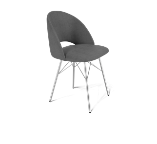 Обеденный стул SHT-ST34 / SHT-S64 (платиново-серый/хром лак) в Перми
