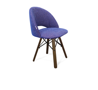 Обеденный стул SHT-ST34 / SHT-S70 (синий мираж/темный орех/черный муар) в Перми