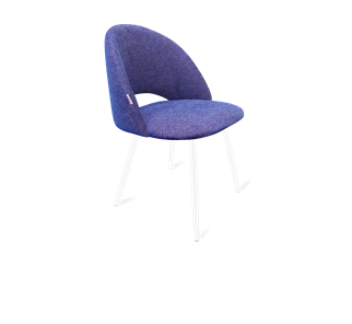 Обеденный стул SHT-ST34 / SHT-S95-1 (синий мираж/белый муар) в Перми - предосмотр