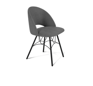 Обеденный стул SHT-ST34 / SHT-S100 (платиново-серый/черный муар) в Перми
