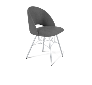 Обеденный стул SHT-ST34 / SHT-S100 (платиново-серый/хром лак) в Перми