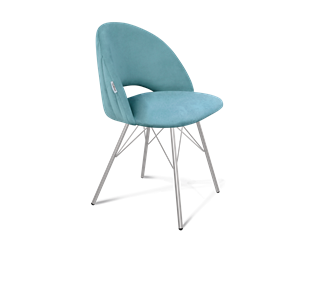 Обеденный стул SHT-ST34-1 / SHT-S37 (голубая пастель/хром лак) в Перми