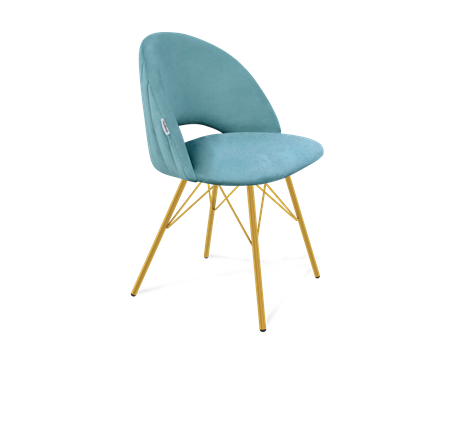Обеденный стул SHT-ST34-1 / SHT-S37 (голубая пастель/золото) в Перми - изображение