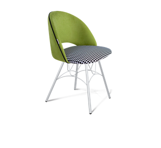 Обеденный стул SHT-ST34-3 / SHT-S100 (оливковый/гусиная лапка/хром лак) в Перми