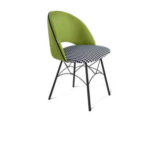 Обеденный стул SHT-ST34-3 / SHT-S107 (оливковый/гусиная лапка/черный муар) в Перми - предосмотр