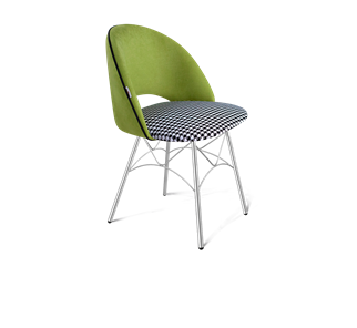 Обеденный стул SHT-ST34-3 / SHT-S107 (оливковый/гусиная лапка/хром лак) в Перми