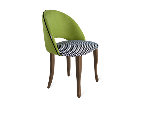 Обеденный стул SHT-ST34-3 / SHT-S122 (оливковый/гусиная лапка/темный орех/черный муар) в Перми - изображение