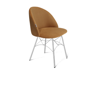 Обеденный стул SHT-ST35 / SHT-S107 (горчичный/хром лак) в Перми - предосмотр