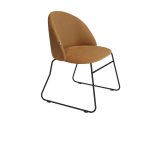 Обеденный стул SHT-ST35 / SHT-S167 (горчичный/черный муар) в Перми