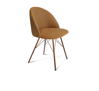 Обеденный стул SHT-ST35 / SHT-S37 (горчичный/медный металлик) в Березниках