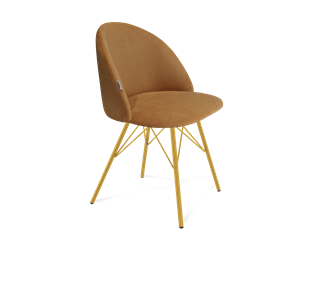 Обеденный стул SHT-ST35 / SHT-S37 (горчичный/золото) в Березниках