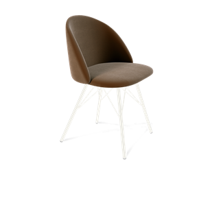 Обеденный стул SHT-ST35 / SHT-S37 (кофейный ликер/белый муар) в Перми