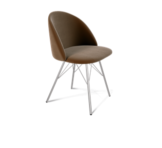 Обеденный стул SHT-ST35 / SHT-S37 (кофейный ликер/хром лак) в Перми