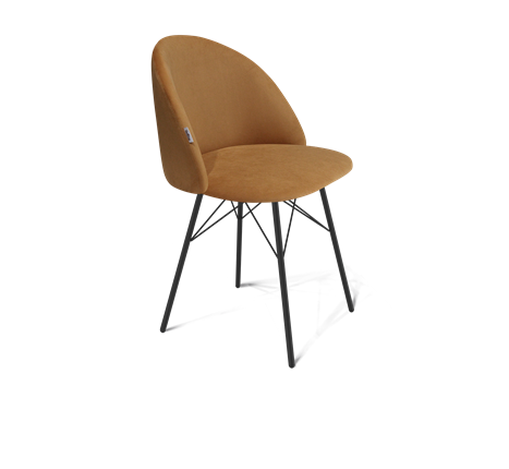 Обеденный стул SHT-ST35 / SHT-S64 (горчичный/черный муар) в Перми - изображение
