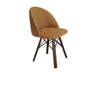 Обеденный стул SHT-ST35 / SHT-S70 (горчичный/темный орех/черный муар) в Перми