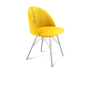 Обеденный стул SHT-ST35-1 / SHT-S37 (имперский жёлтый/хром лак) в Соликамске